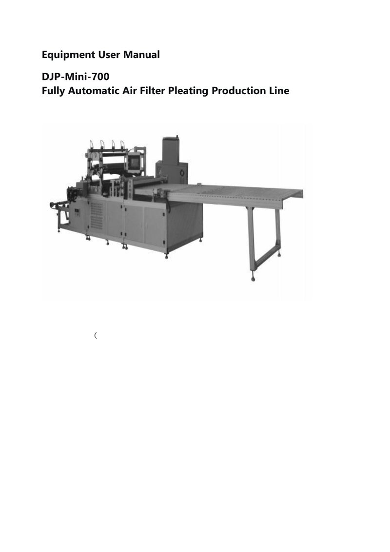 DJP-Mini-700 Ribbonless HEPA Filter Pleating Production Line