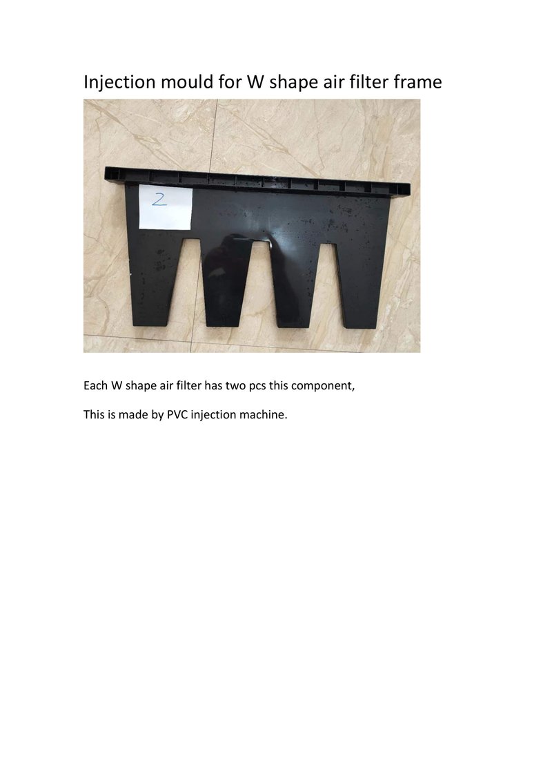 Injection Mould for W Shape Air Filter Frame