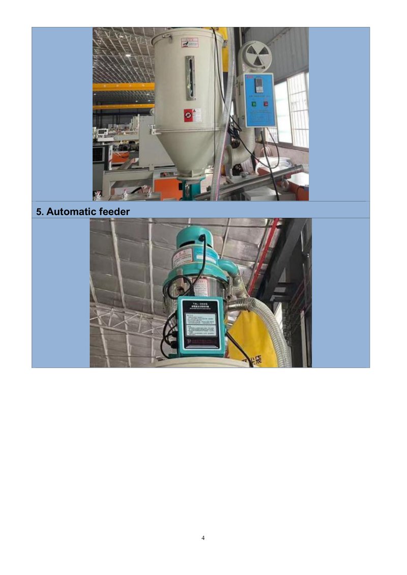PVC Profile Extrusion Line for W Filter Frames
