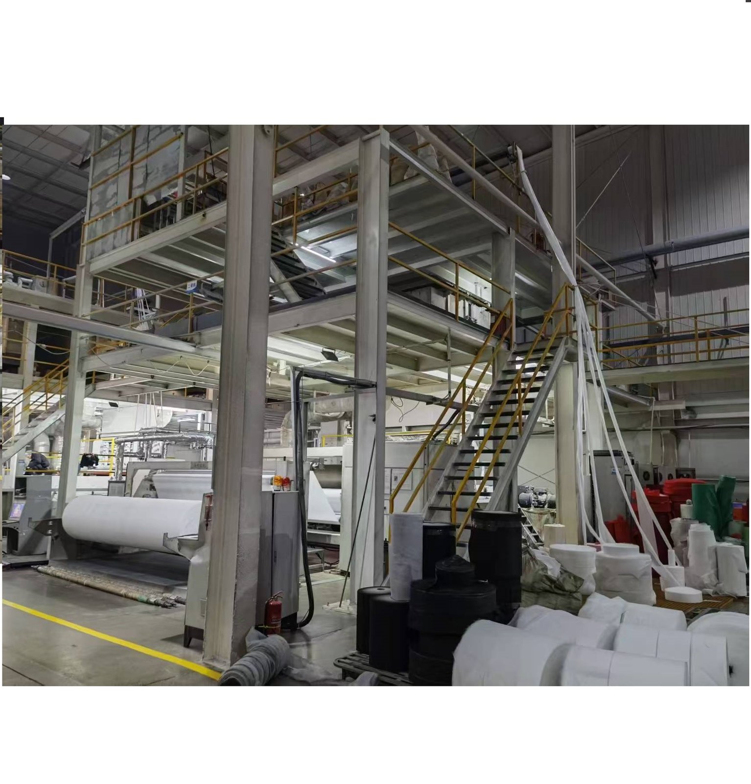 Used 3.2m Single Beam PP Spunbond Nonwoven Line image 2