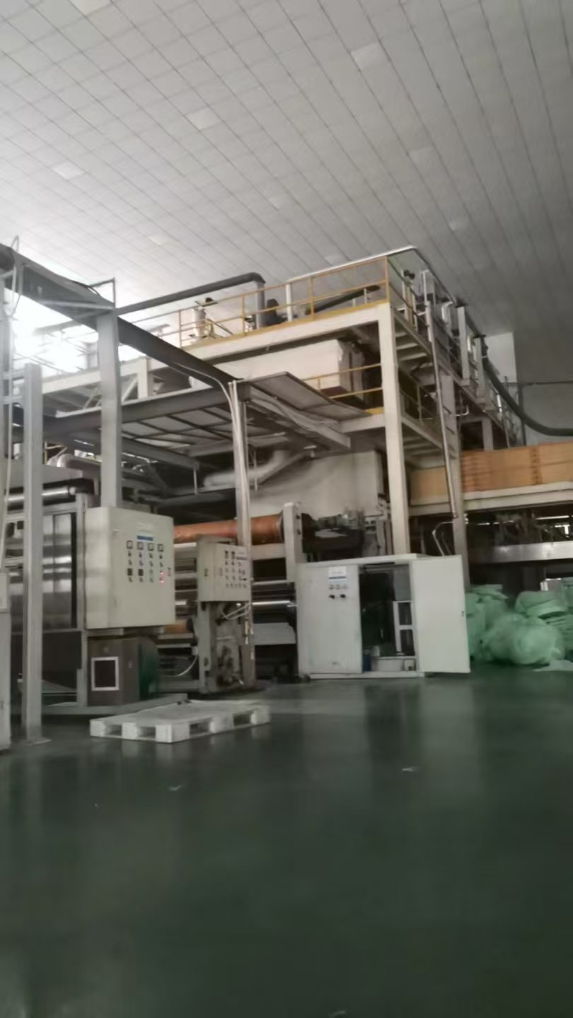 Used 3.2m SMS HG Spunbond-Meltblown-Spunbond Nonwoven Line image 2
